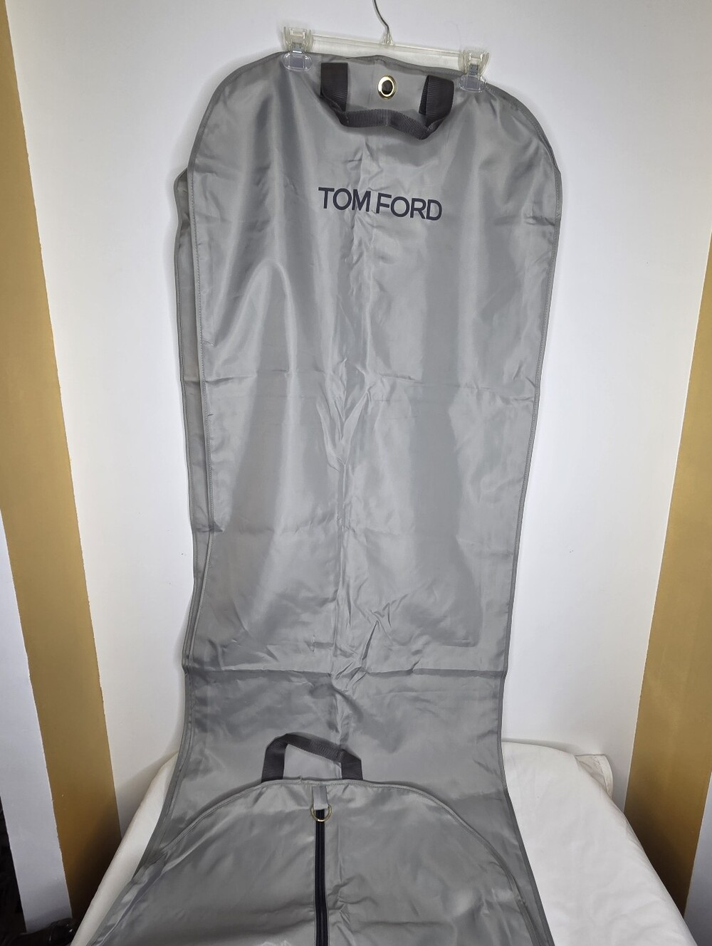 Tom Ford Gray Travel Garment Bag Cover with Logo - For Gown Or Long Dress